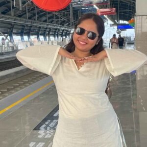 seher cotton short kurti with corset back by twinkle fashion